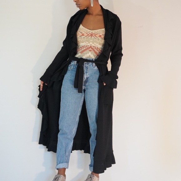 St. John Sweaters - ST. JOHN Marie Gray Black Santana Knit Duster